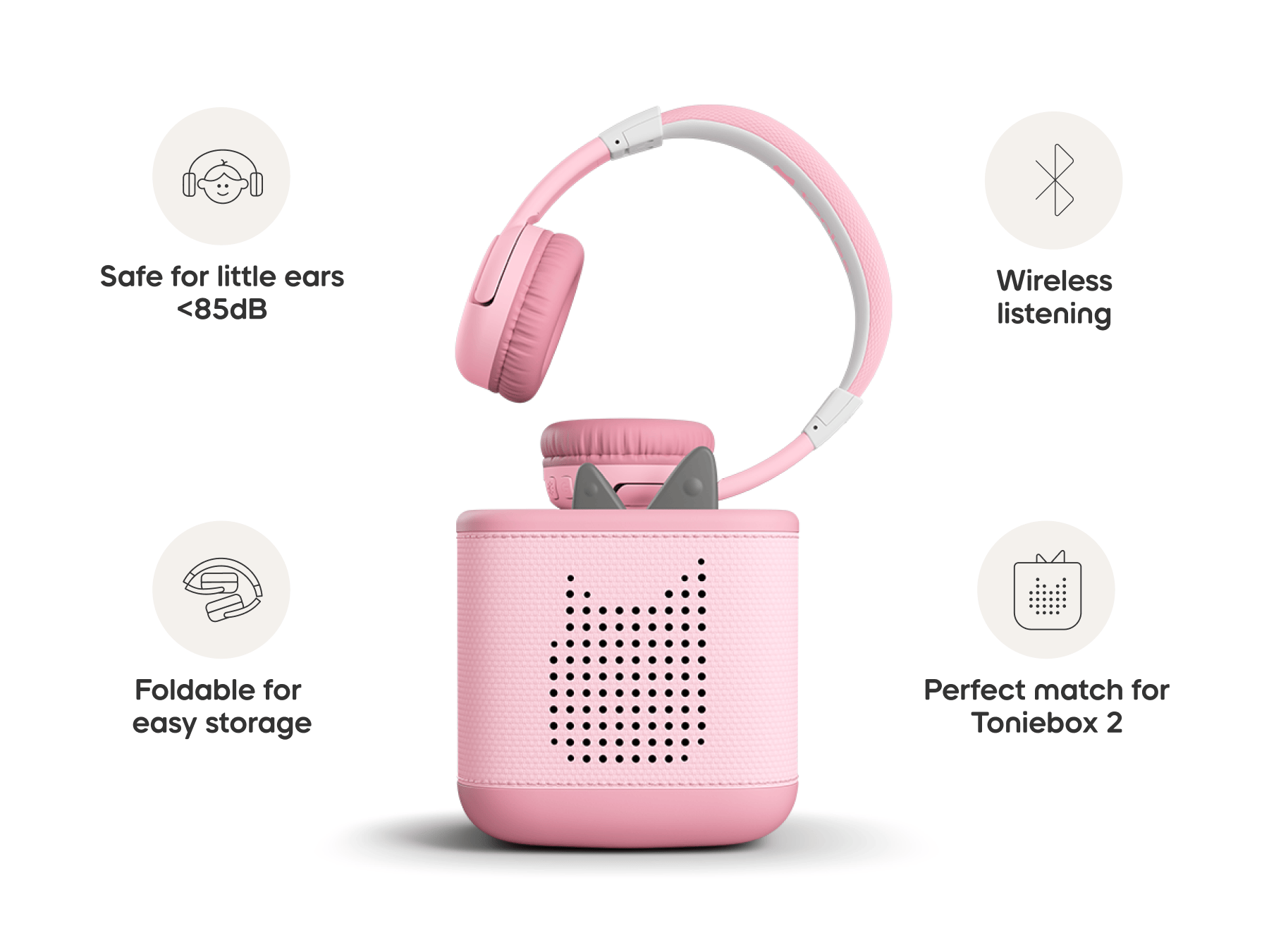 Bluetooth Headphones: Cloud Pink