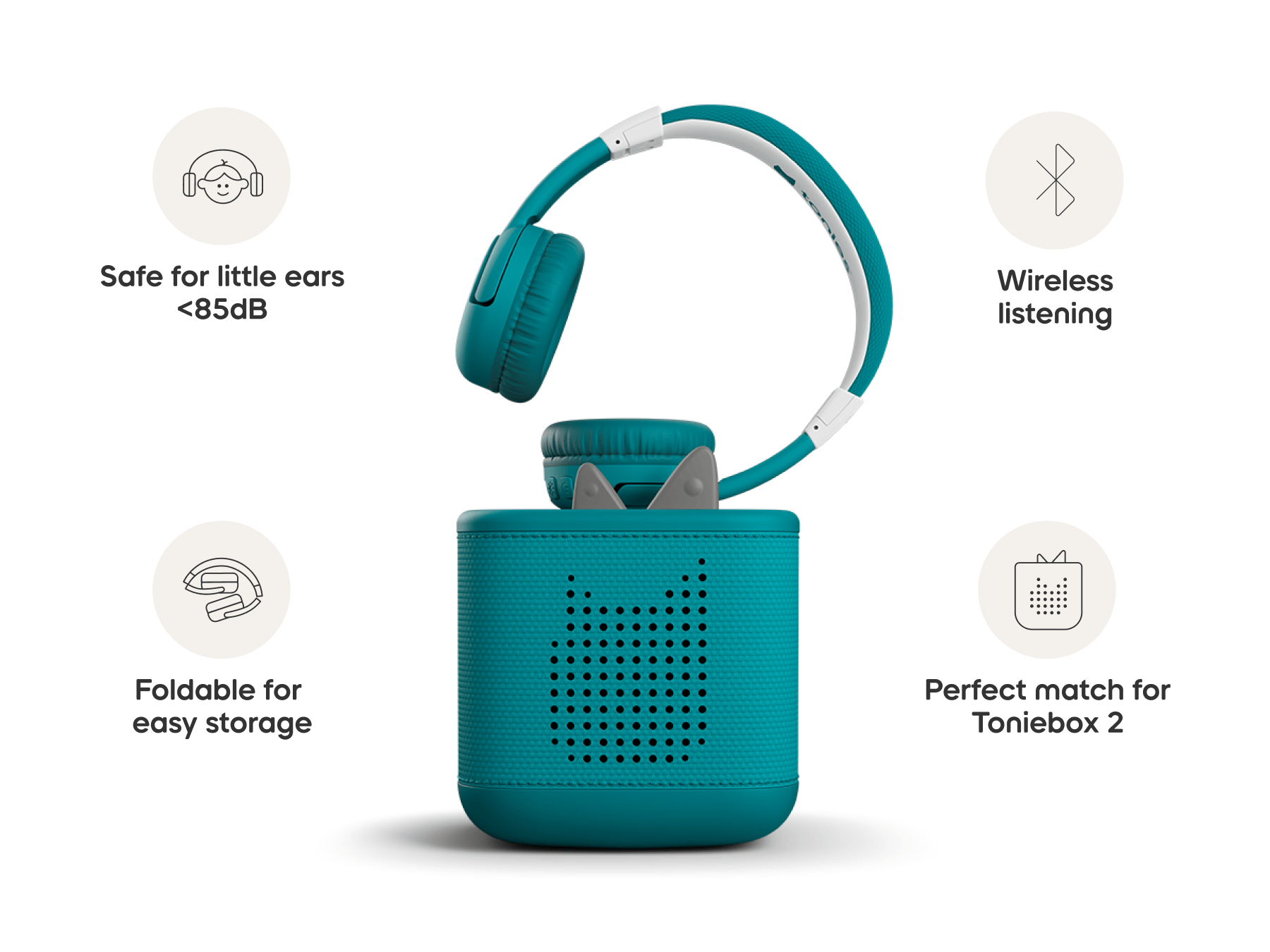 Bluetooth Headphones: Tropical Teal