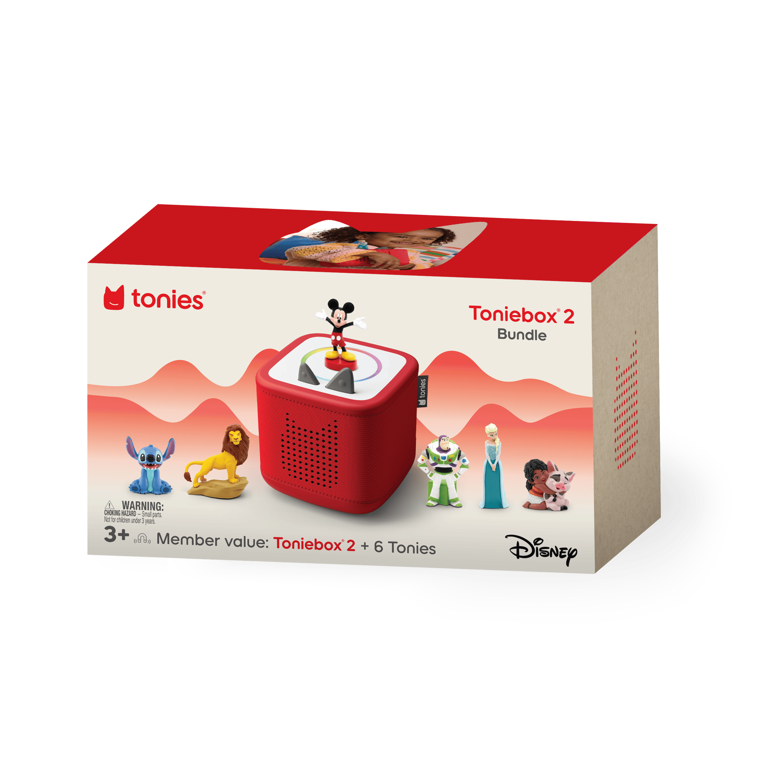 Toniebox 2 Disney Bundle - Sunset Red