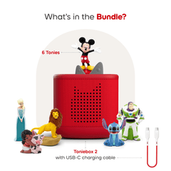 Toniebox 2 Disney Bundle - Sunset Red