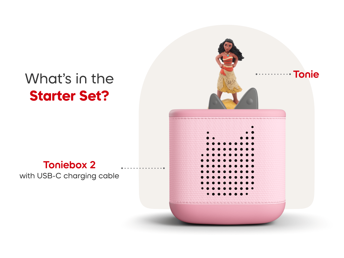 Disney Moana Toniebox 2 Starter Set - Cloud Pink