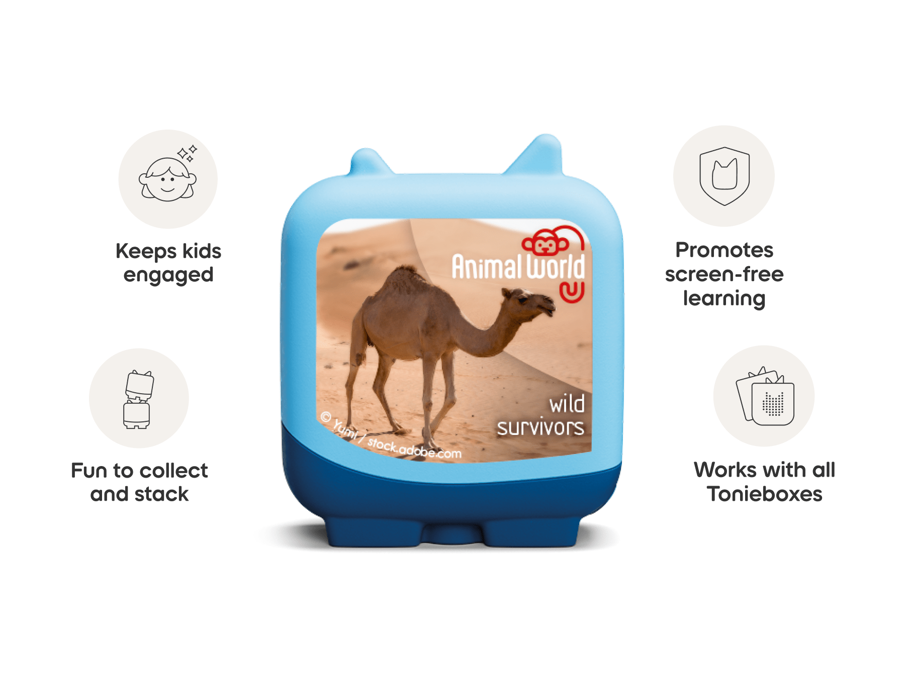 Animal World Wild Survivors Clever Tonies - 4 Pack